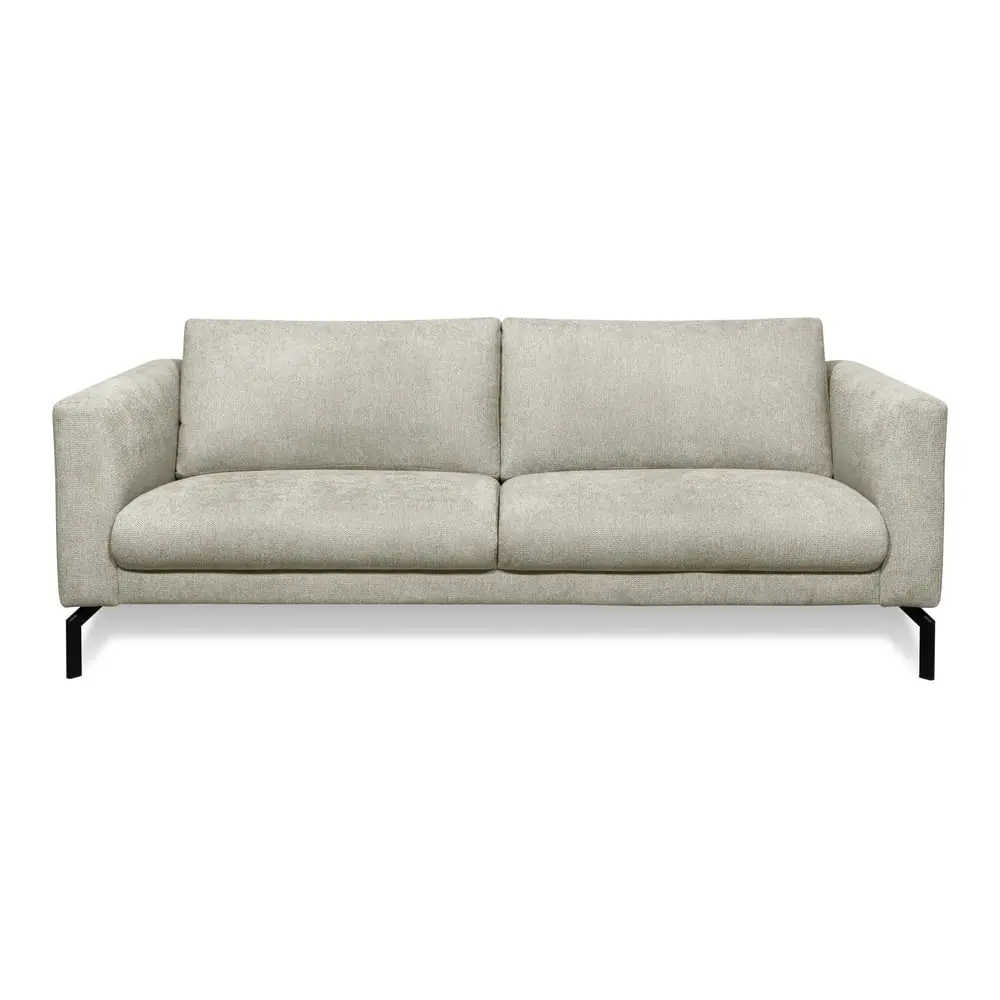 Canapea bej cu tapițerie din chenille 216 cm Gomero – Scandic