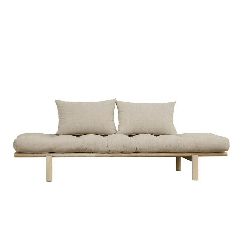 Canapea bej cu tapițerie din in 200 cm Pace - Karup Design