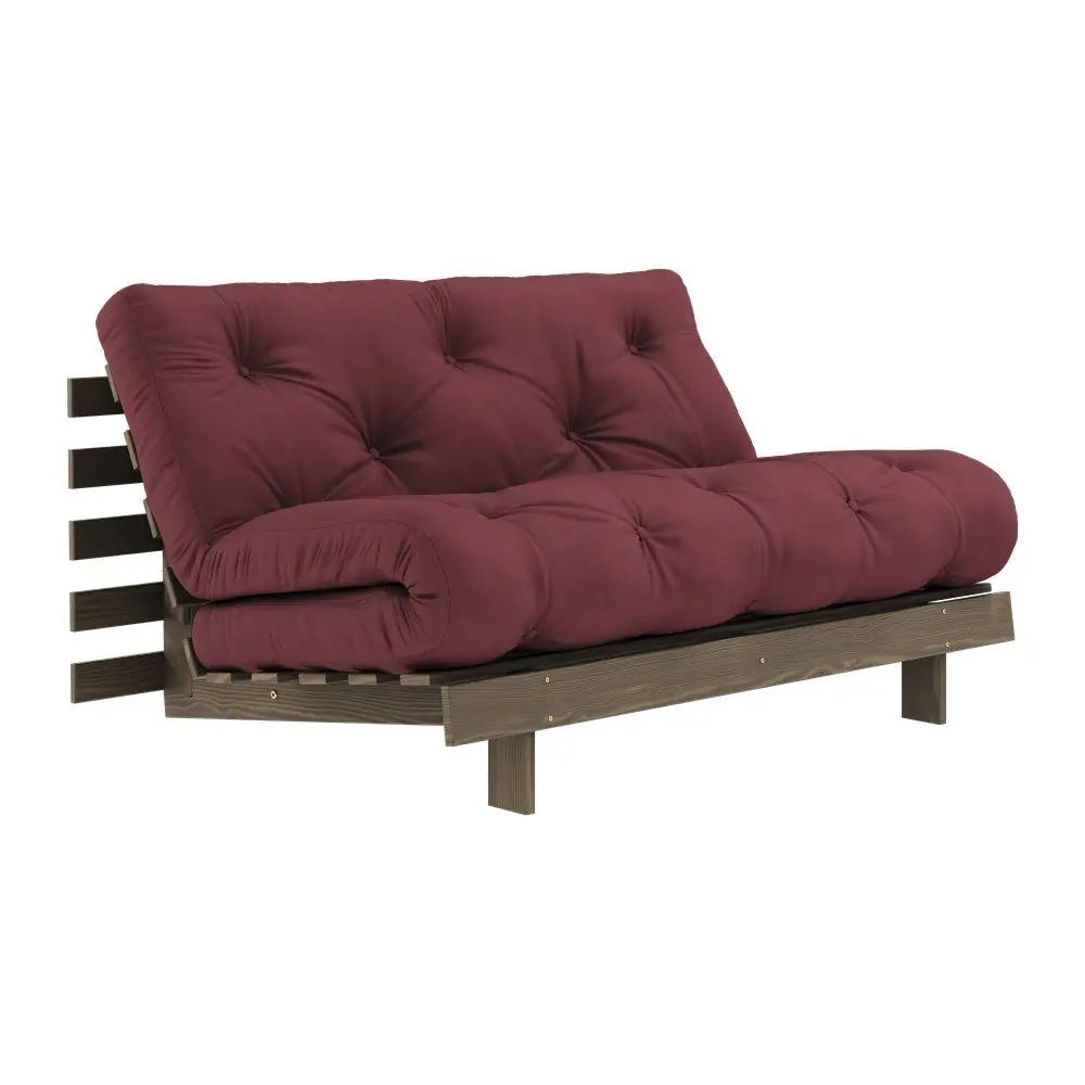 Canapea burgundy extensibilă 140 cm Roots – Karup Design