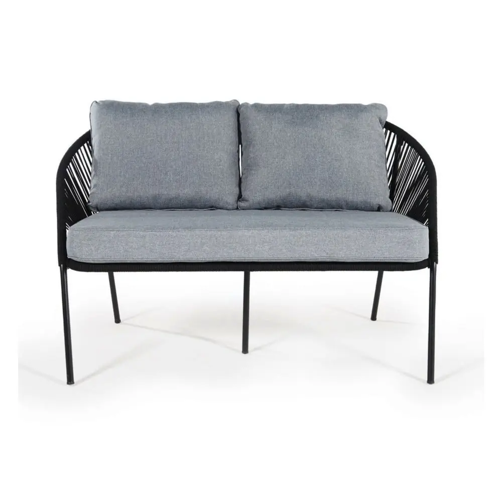 Canapea de grădină cu 2 locuri Bonami Selection North, negru