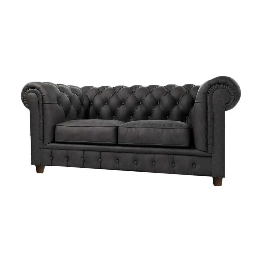 Canapea gri antracit cu tapițerie din catifea 184 cm Cambridge – Ropez