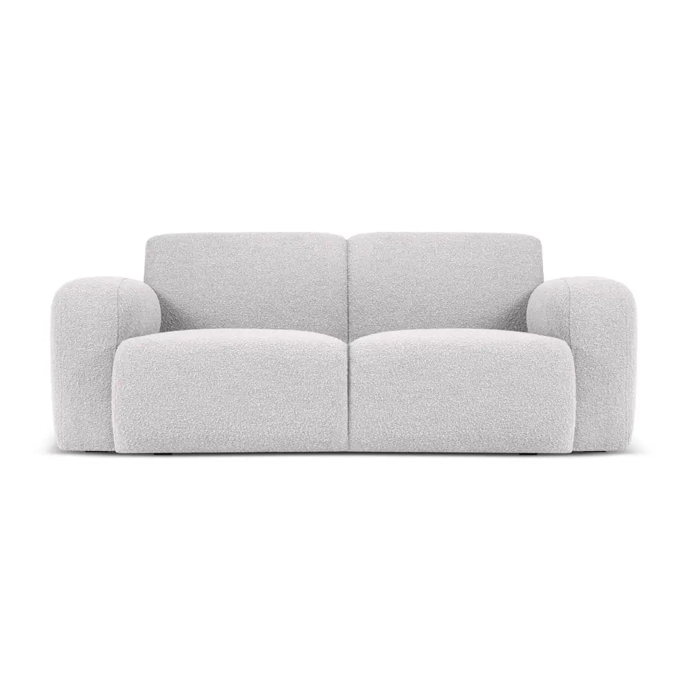 Canapea gri deschis cu tapițerie din stofă bouclé 170 cm Molino – Micadoni Home