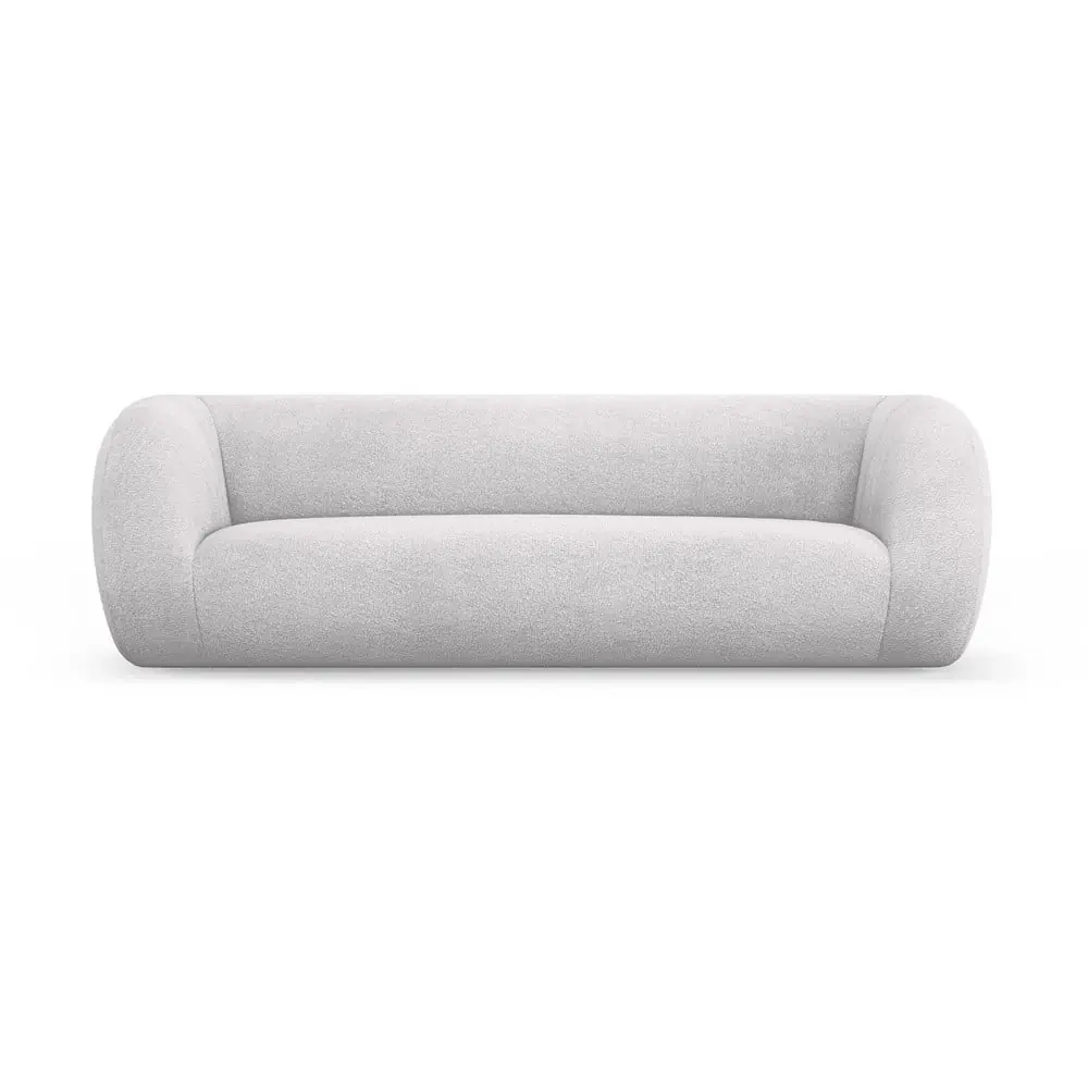 Canapea gri deschis cu tapițerie din stofă bouclé 230 cm Essen – Cosmopolitan Design