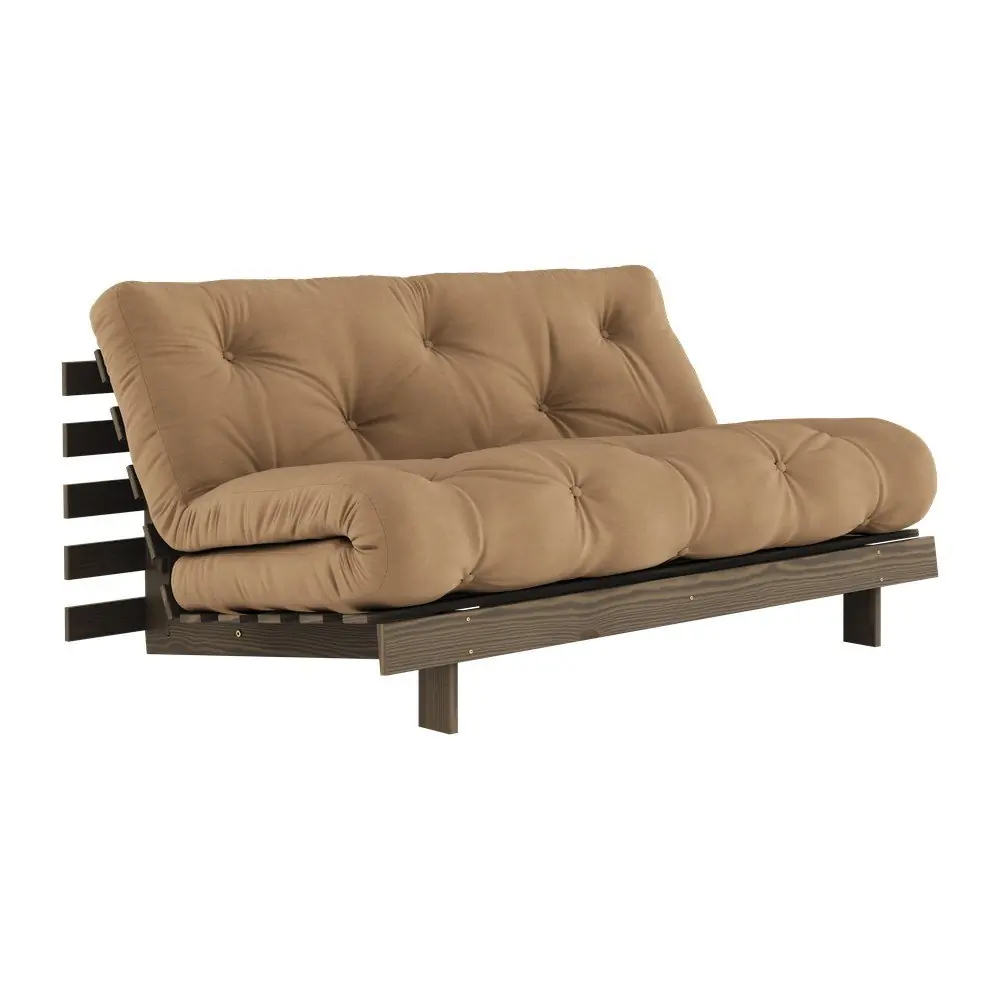 Canapea maro deschis extensibilă 160 cm Roots – Karup Design