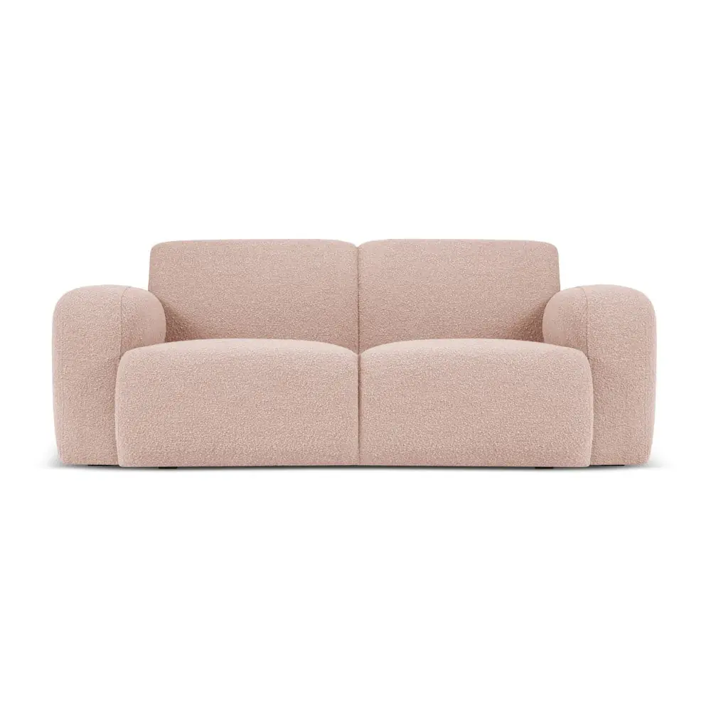 Canapea roz cu tapițerie din stofă bouclé 170 cm Molino – Micadoni Home