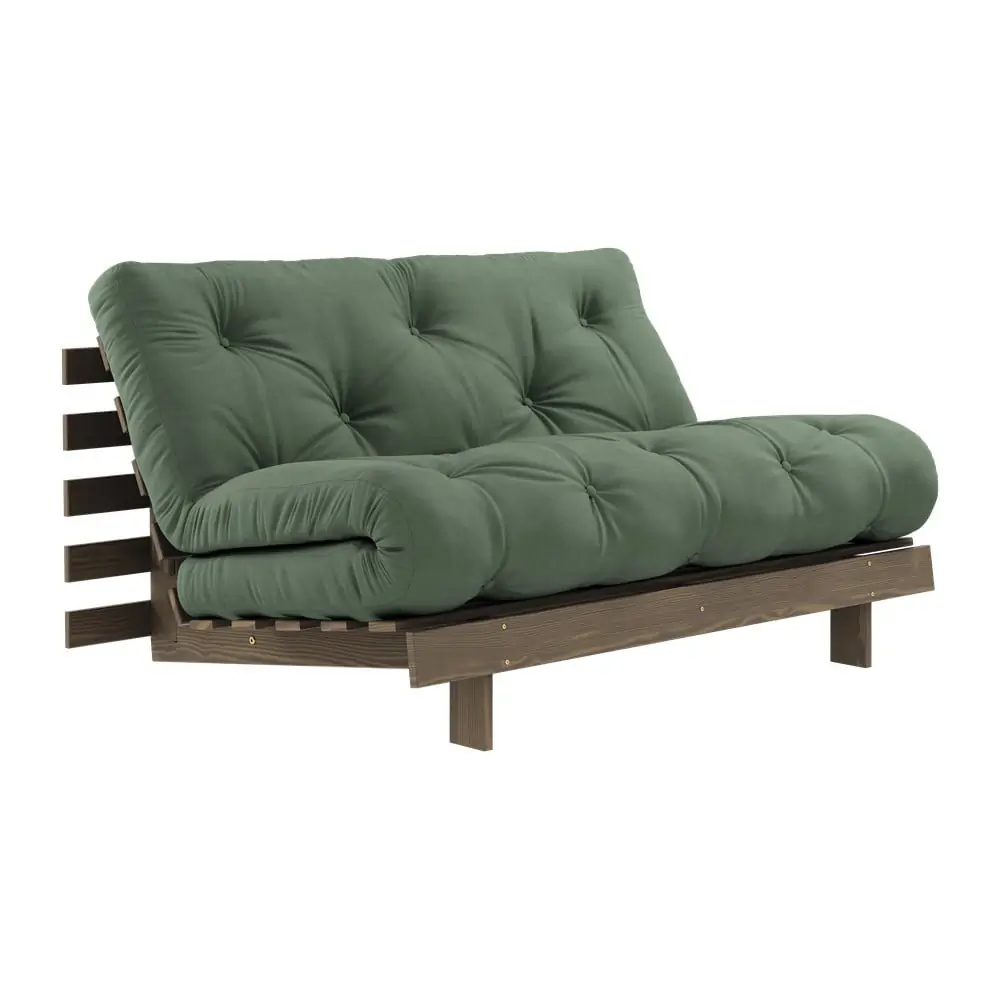 Canapea verde extensibilă 140 cm Roots – Karup Design