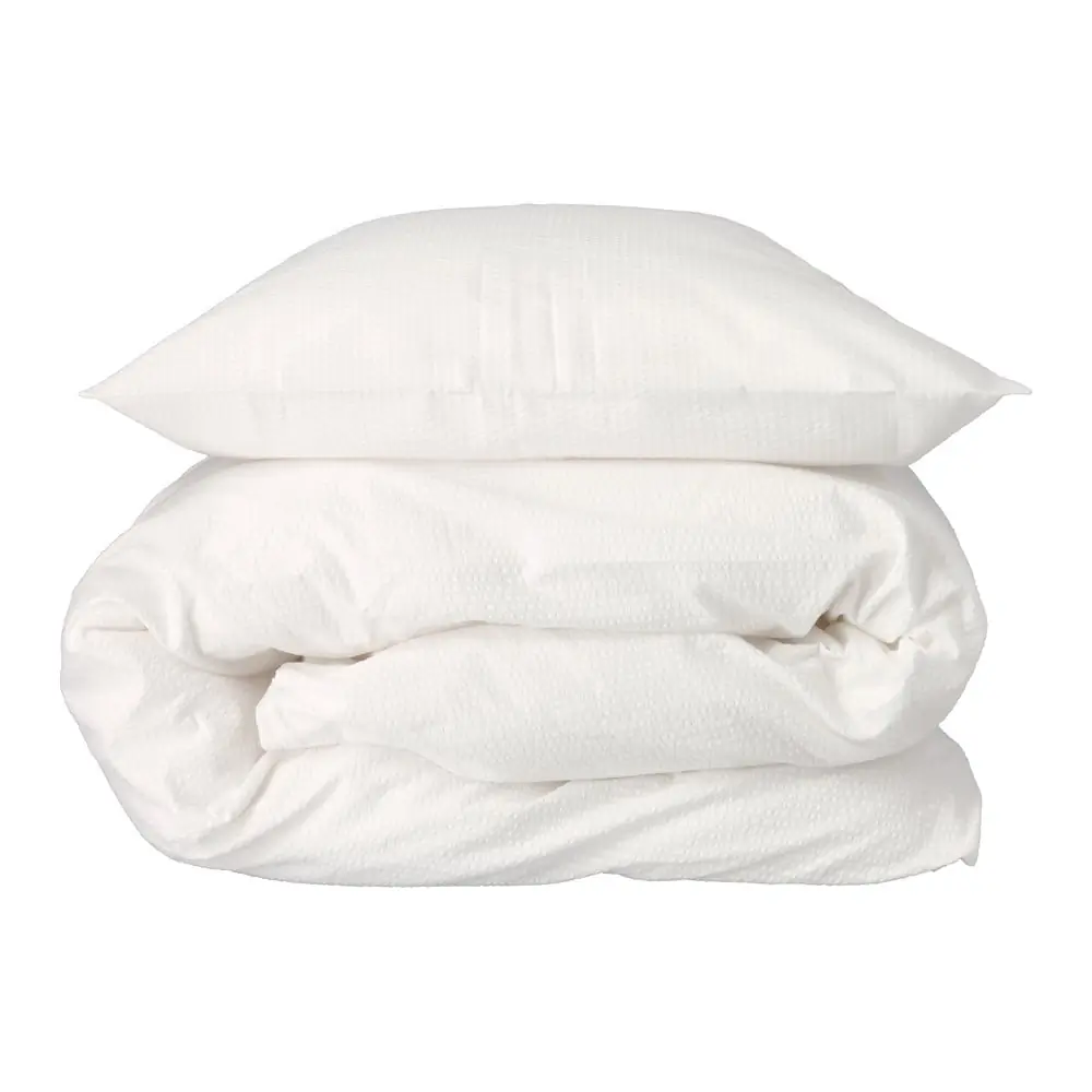 Lenjerie de pat din bumbac organic alb 200x140 cm Wave Optical - Södahl