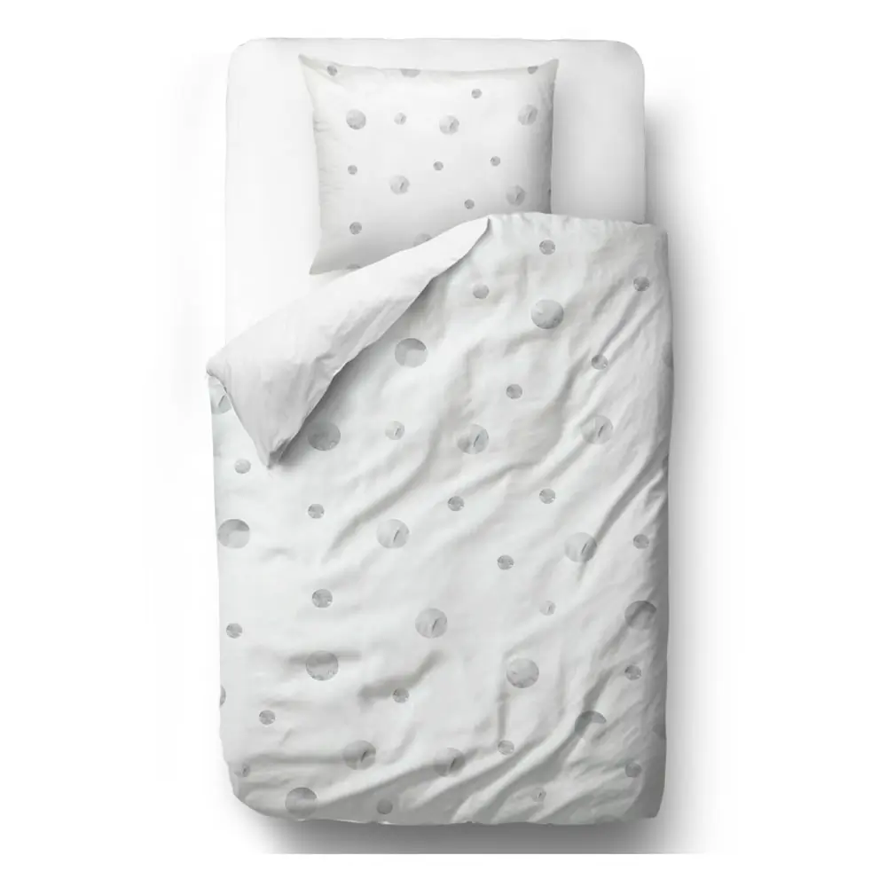 Lenjerie de pat din bumbac satinat Butter Kings Watercolour Spots, 135 x 200 cm