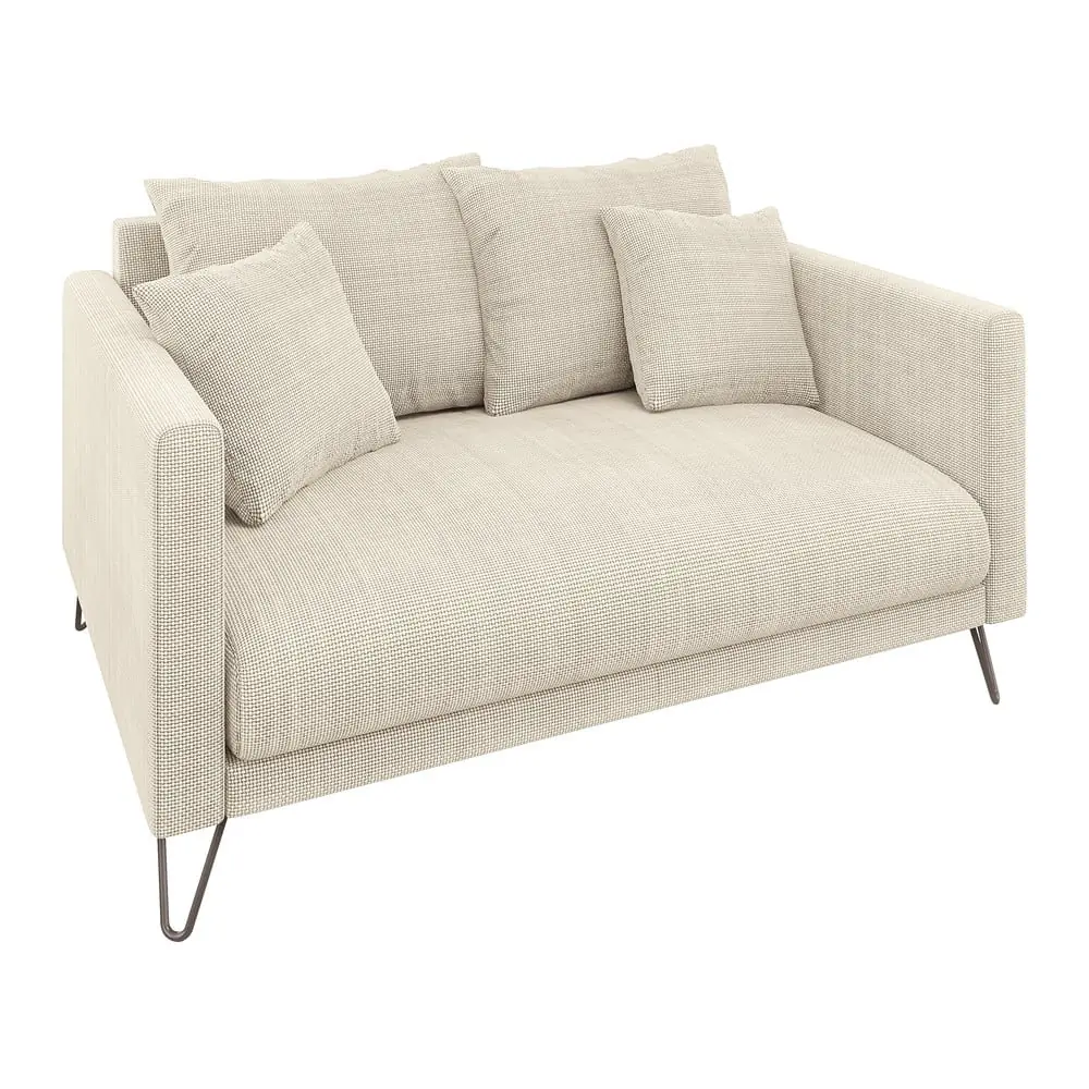 Canapea crem cu tapițerie din chenille 140 cm Freya – Ropez