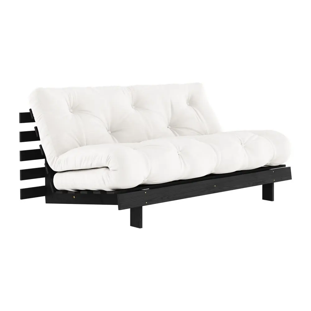 Canapea crem extensibilă 160 cm Roots Black Night – Karup Design