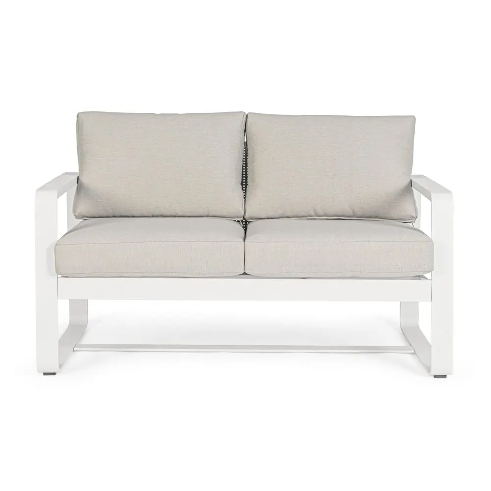 Canapea de grădină albă din aluminiu Merrigan – Bizzotto