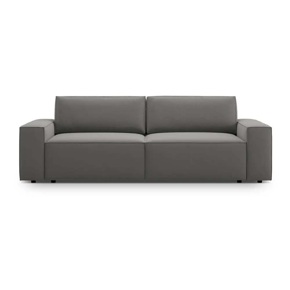 Canapea gri deschis extensibilă/cu spațiu de depozitare cu tapițerie din catifea 247 cm Jodie – Micadoni