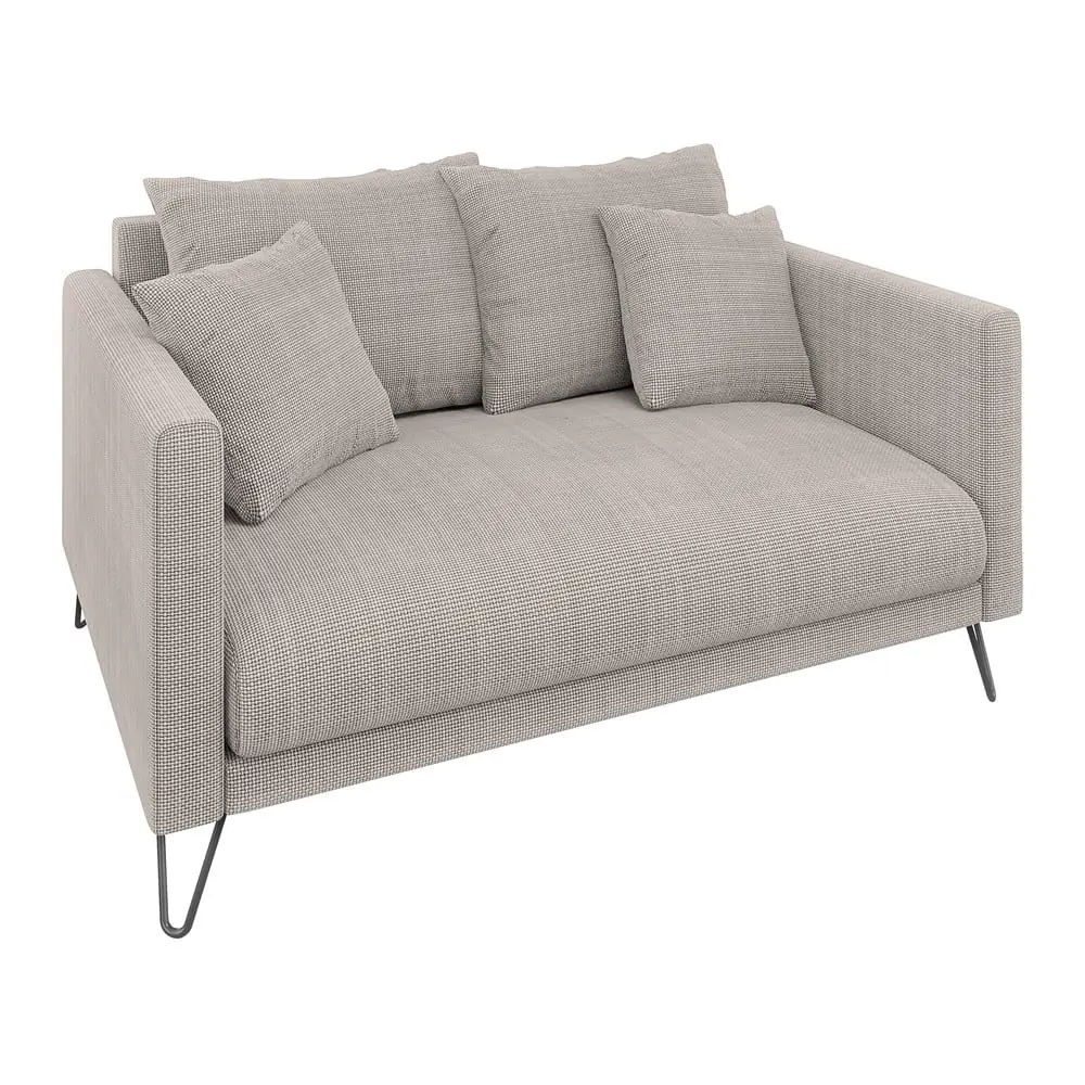 Canapea maro deschis cu tapițerie din chenille 140 cm Freya – Ropez