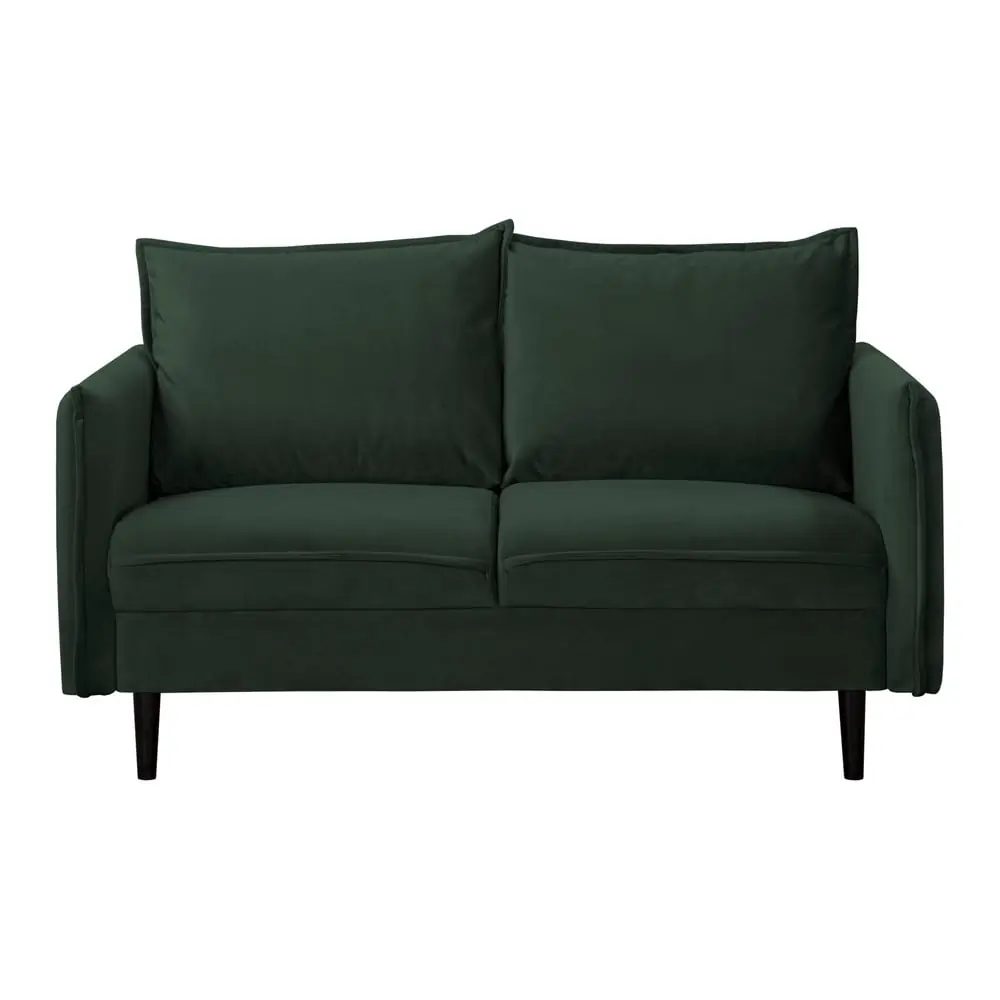 Canapea verde-închis cu tapițerie din catifea 138 cm Juli – Ropez