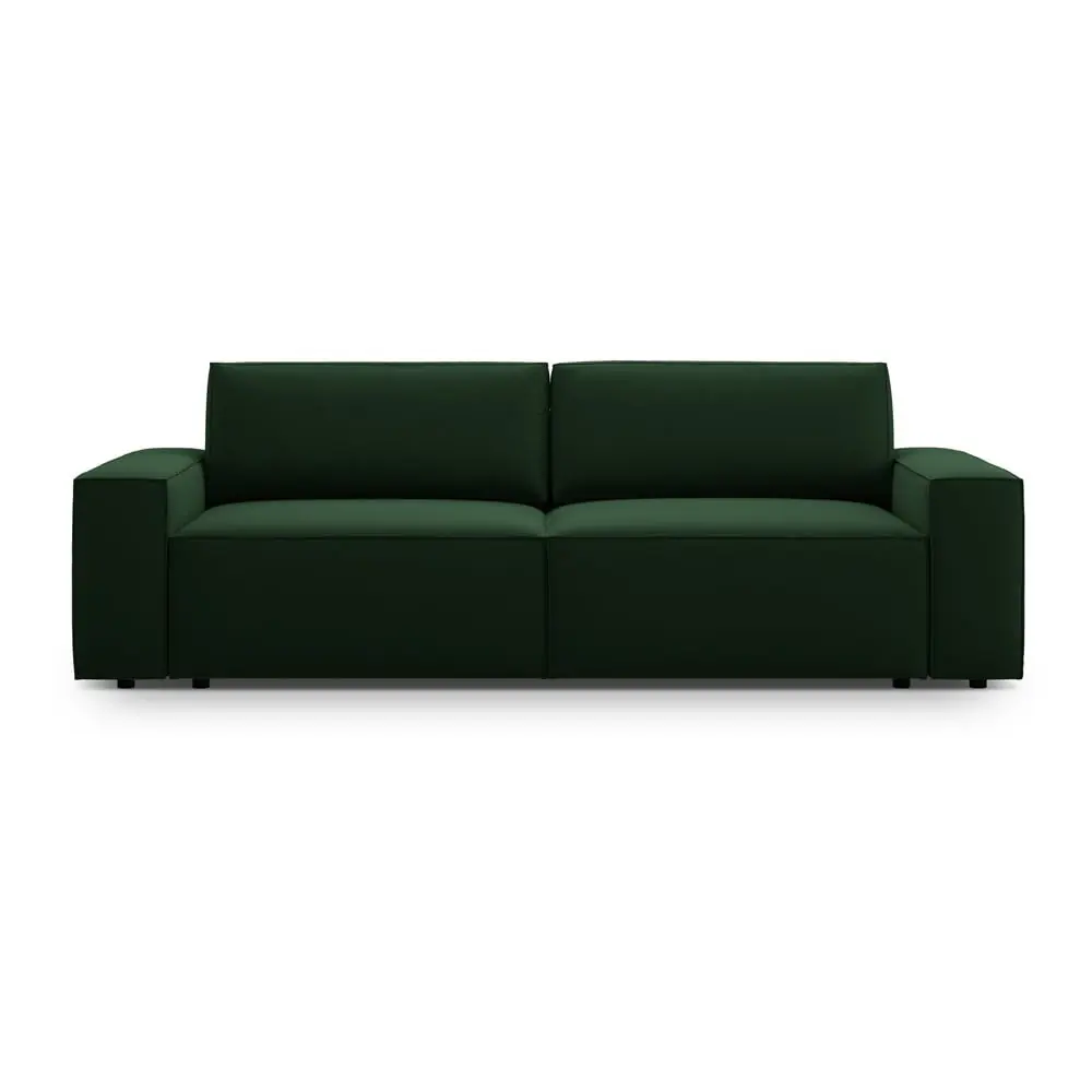 Canapea verde-închis extensibilă/cu spațiu de depozitare cu tapițerie din catifea 247 cm Jodie – Micadoni