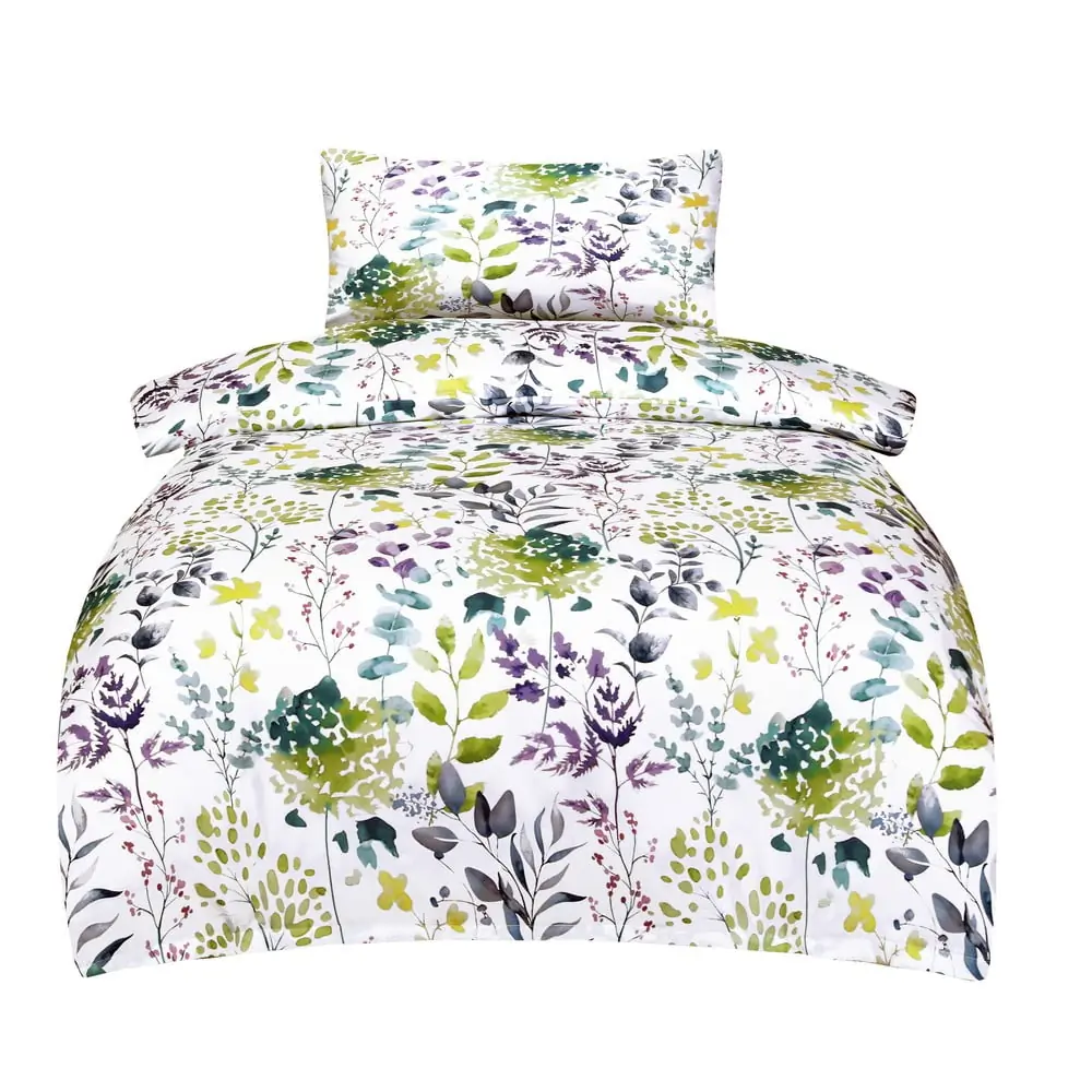 Lenjerie de pat albă din bumbac satinat pentru pat de o persoană 140x200 cm Savoy – My House