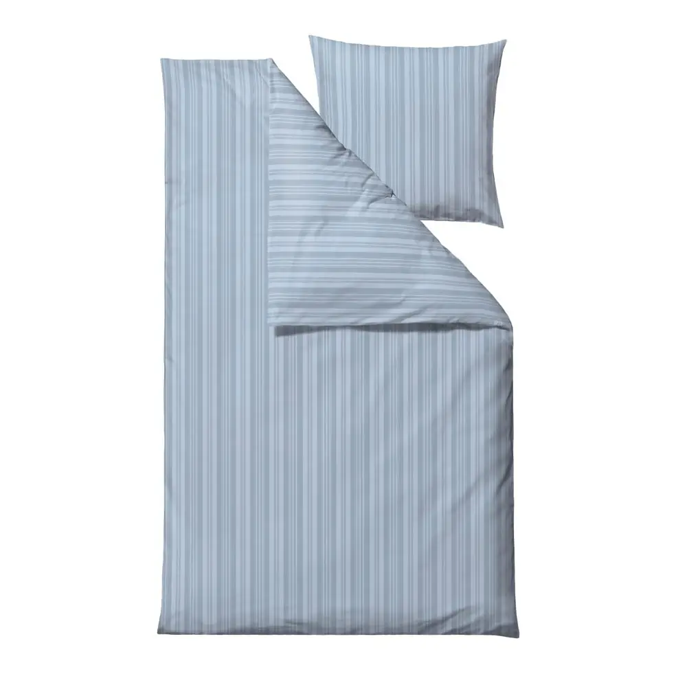 Lenjerie de pat albastru-deschis din damasc pentru pat de o persoană 140x200 cm Noble – Södahl