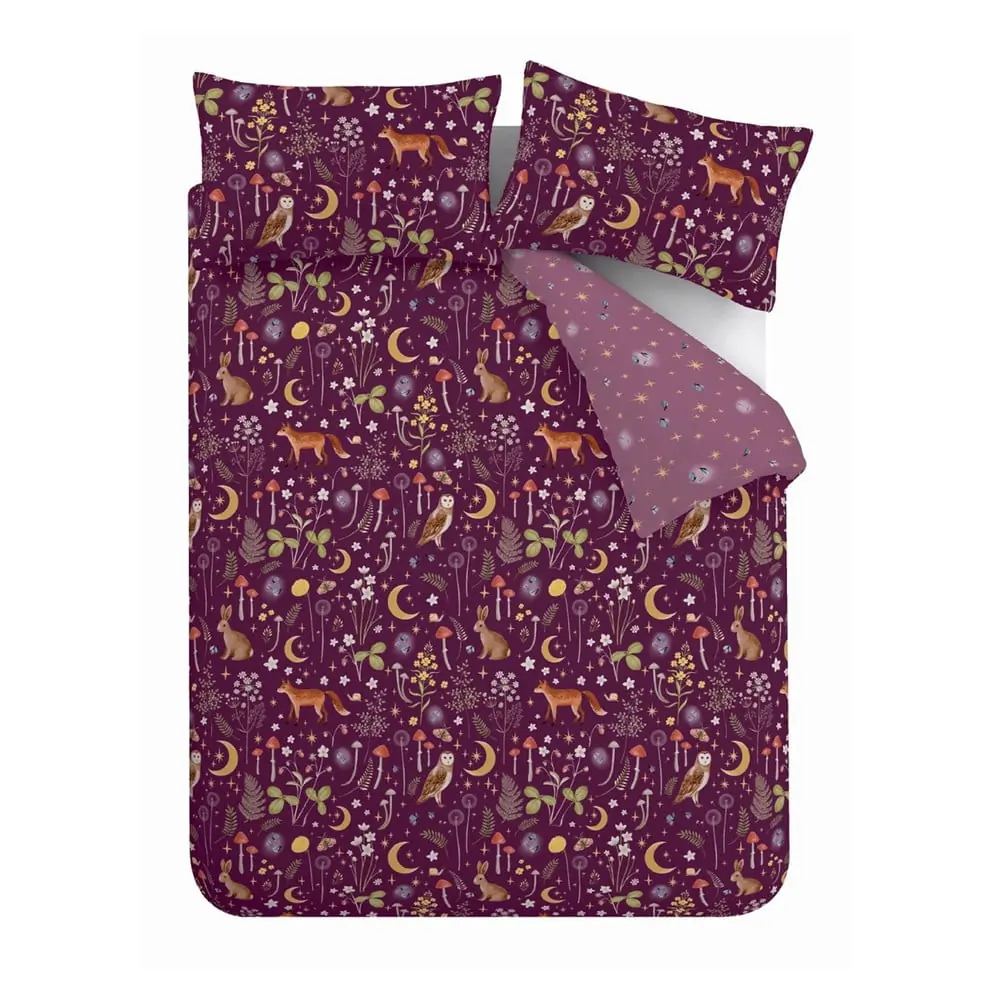 Lenjerie de pat mov pentru pat dublu/extinsă 230x220 cm Enchanted Twilight – Catherine Lansfield