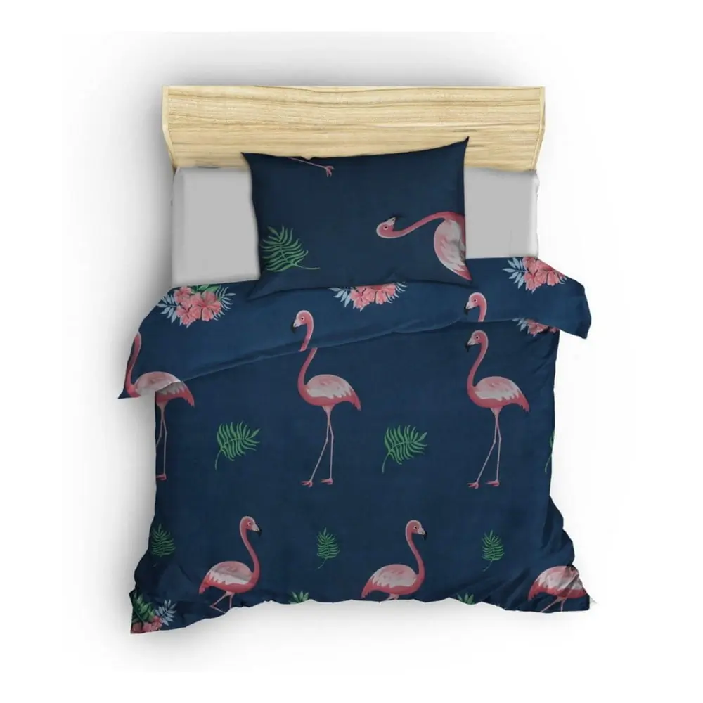 Lenjerie de pat pentru copii albastru-închis/roz pentru pat de o persoană 140x200 cm Big Filamin – Mijolnir