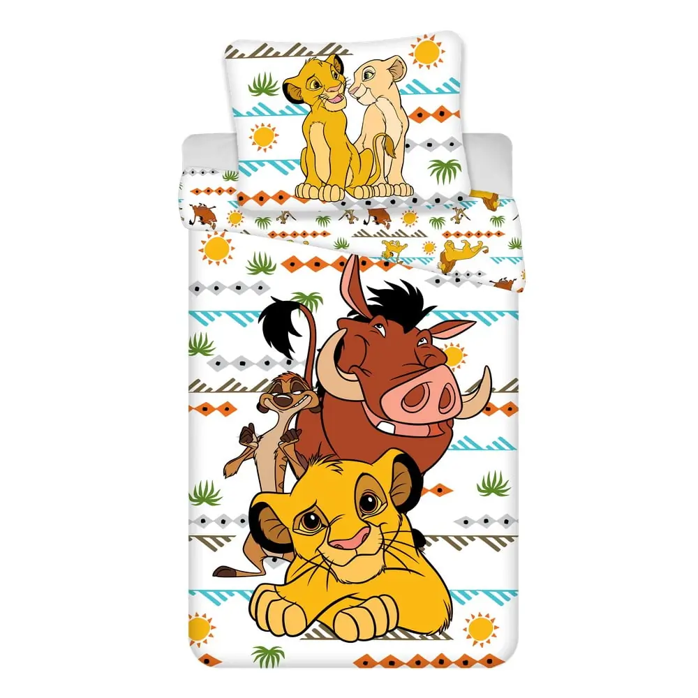 Lenjerie de pat pentru copii din bumbac pentru pat de o persoană 140x200 cm Lion King Africa – Jerry Fabrics