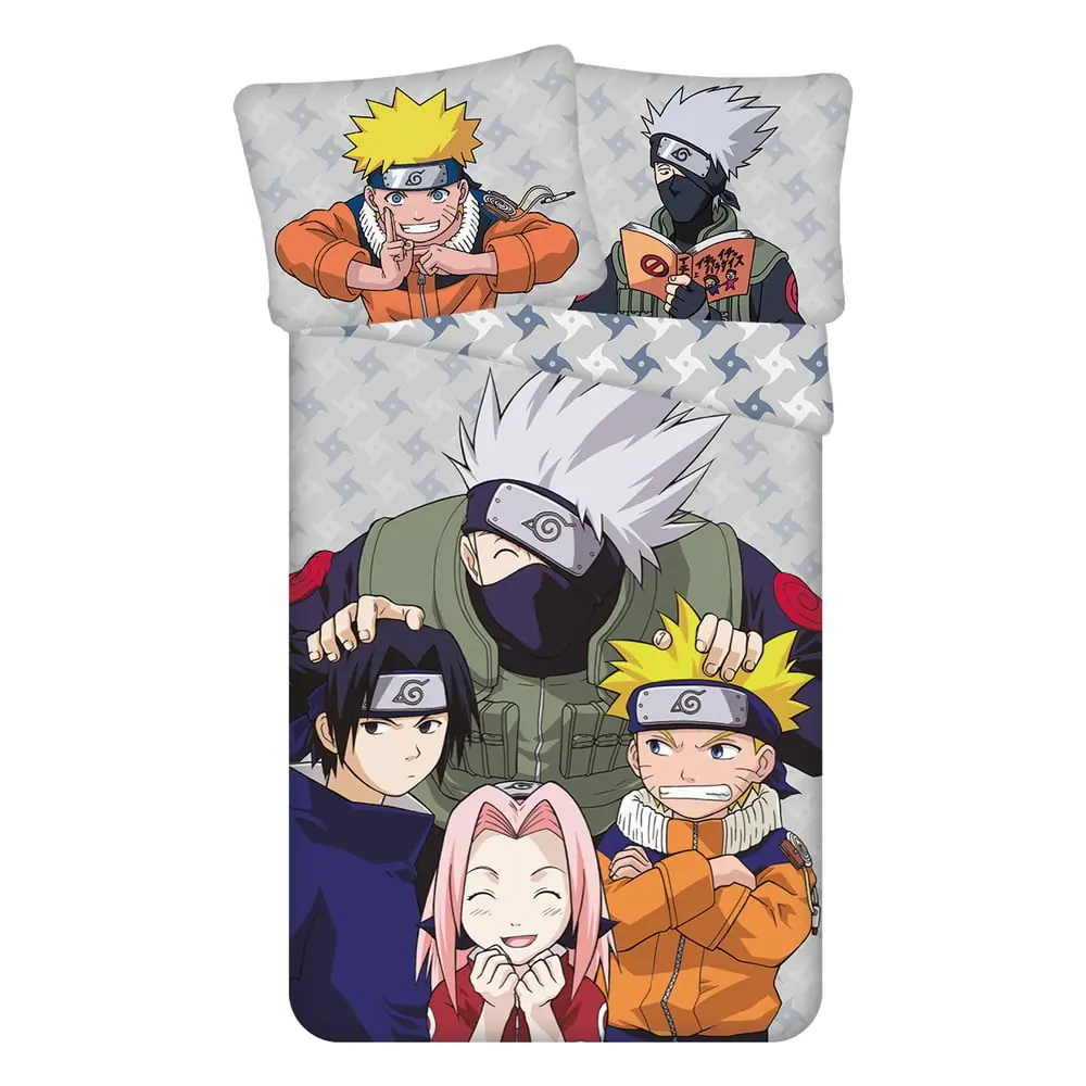 Lenjerie de pat pentru copii din bumbac pentru pat de o persoană 140x200 cm Naruto 