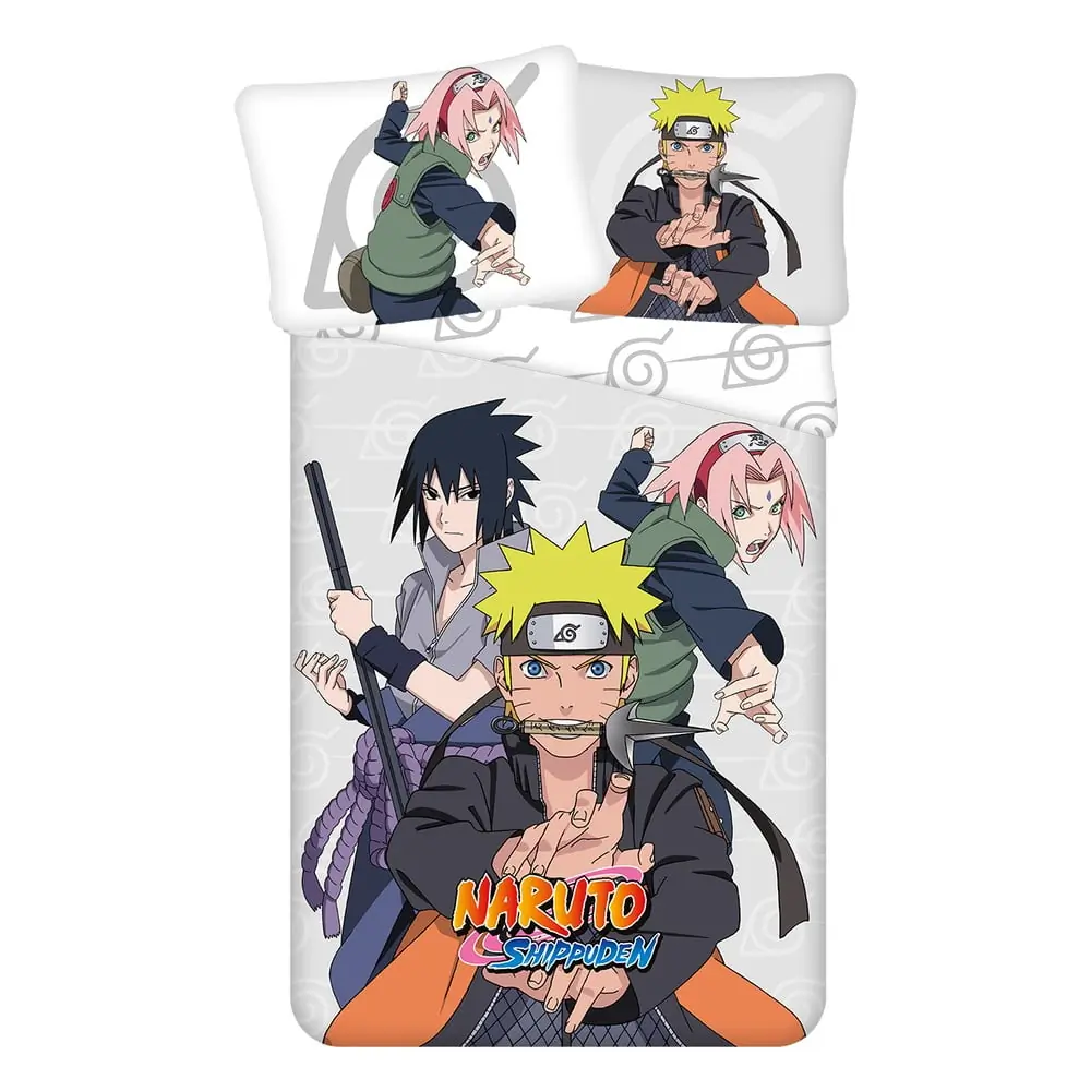 Lenjerie de pat pentru copii din bumbac pentru pat de o persoană 140x200 cm Naruto – Jerry Fabrics