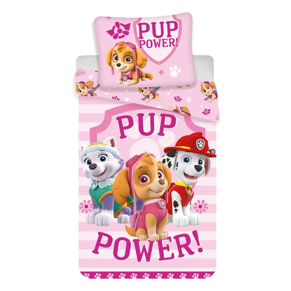 Lenjerie de pat pentru copii din bumbac pentru pat de o persoană 140x200 cm Paw Patrol – Jerry Fabrics