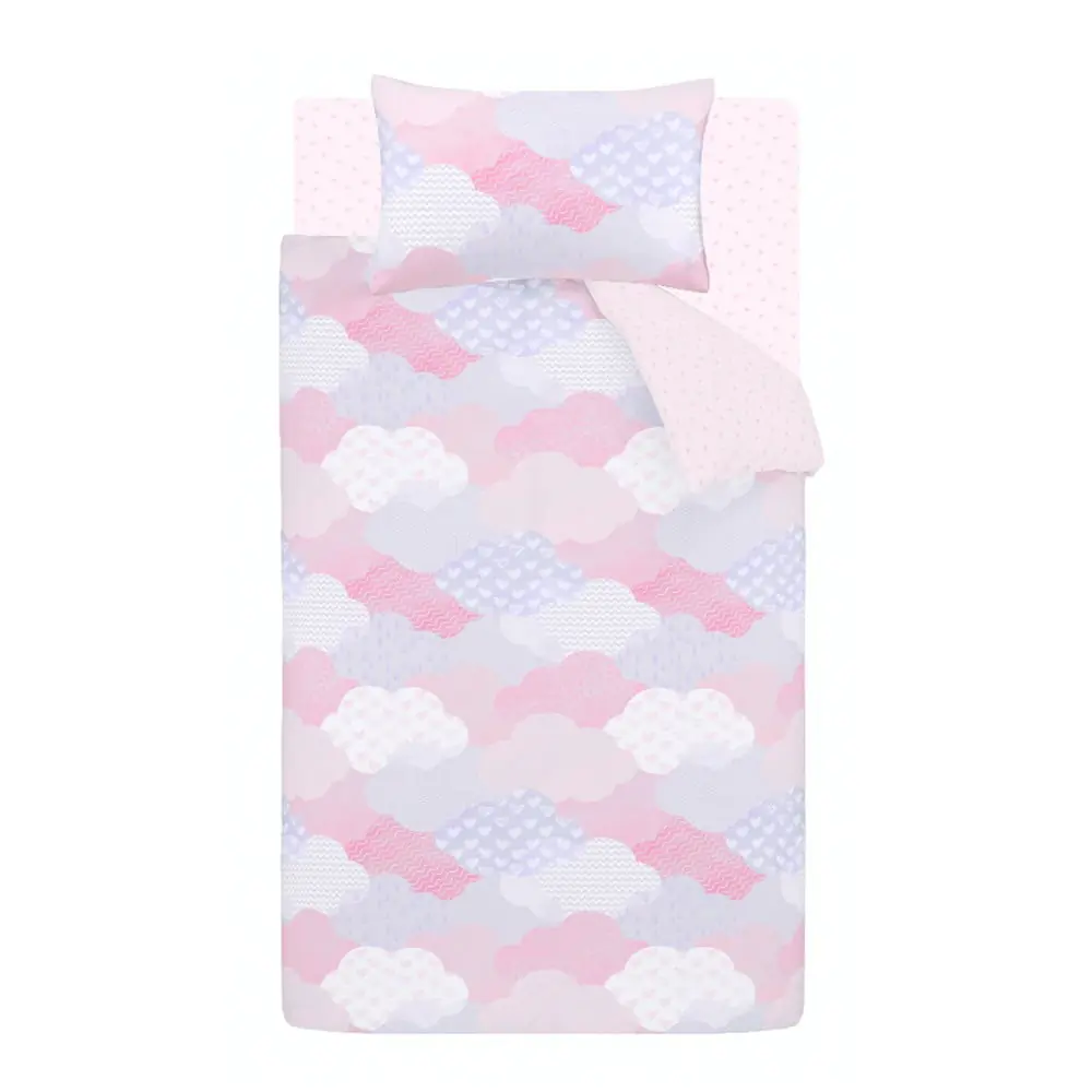 Lenjerie de pat pentru copii, roz, din microfibră pentru pat de o persoană 135x200 cm Soft as a Cloud – Catherine Lansfield