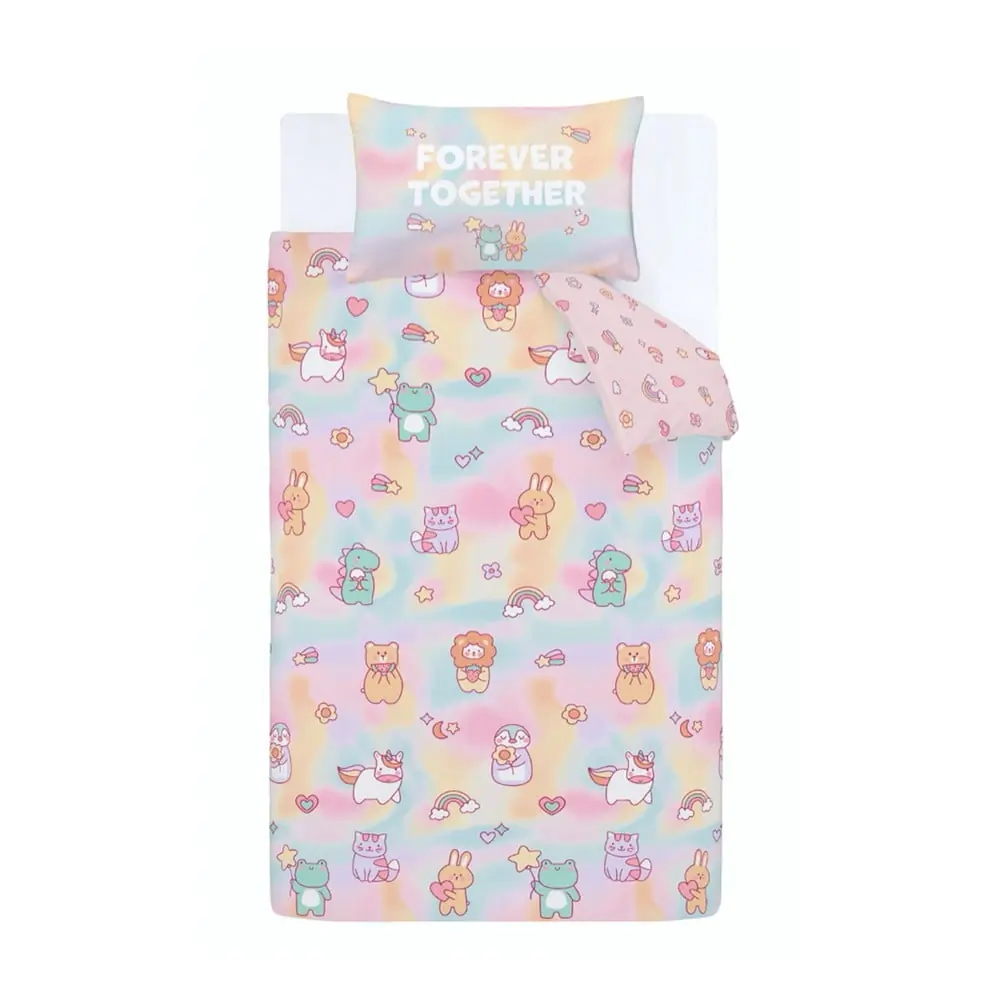 Lenjerie de pat pentru copii roz pentru pătuț 120x150 cm Forever Together – Catherine Lansfield