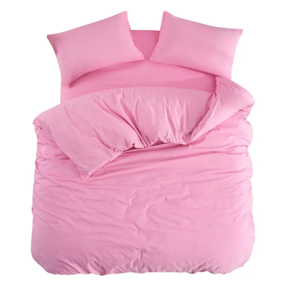 Lenjerie de pat roz pentru pat de o persoană, extinsă cu cearceaf inclus, cu 3 piese 160x220 cm Classic – Mila Home