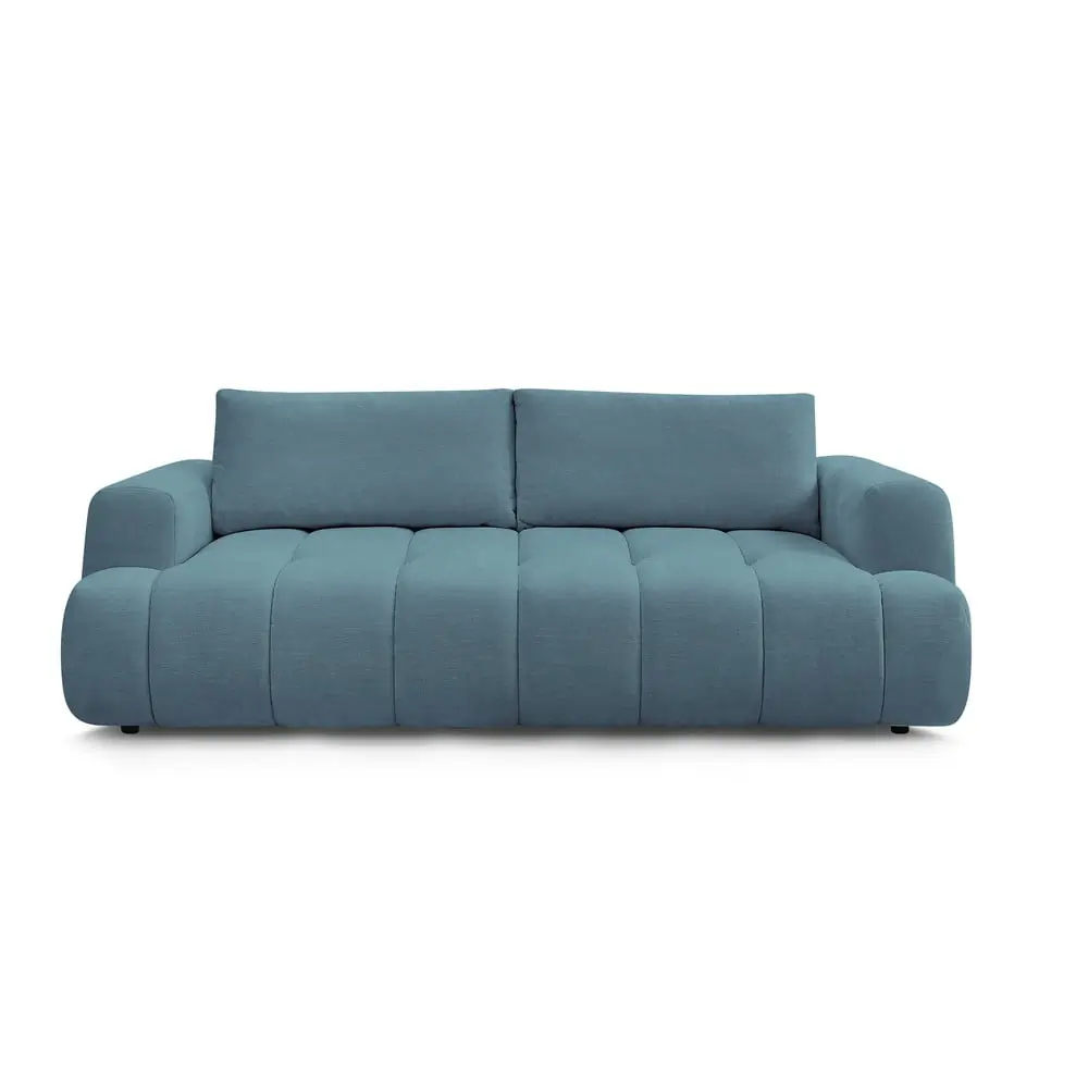 Canapea albastră extensibilă/cu spațiu de depozitare 251 cm Fuji – Bobochic Paris