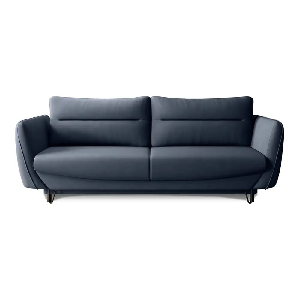 Canapea albastră extensibilă/cu spațiu de depozitare cu tapițerie din chenille 236 cm Silva – ELTAP