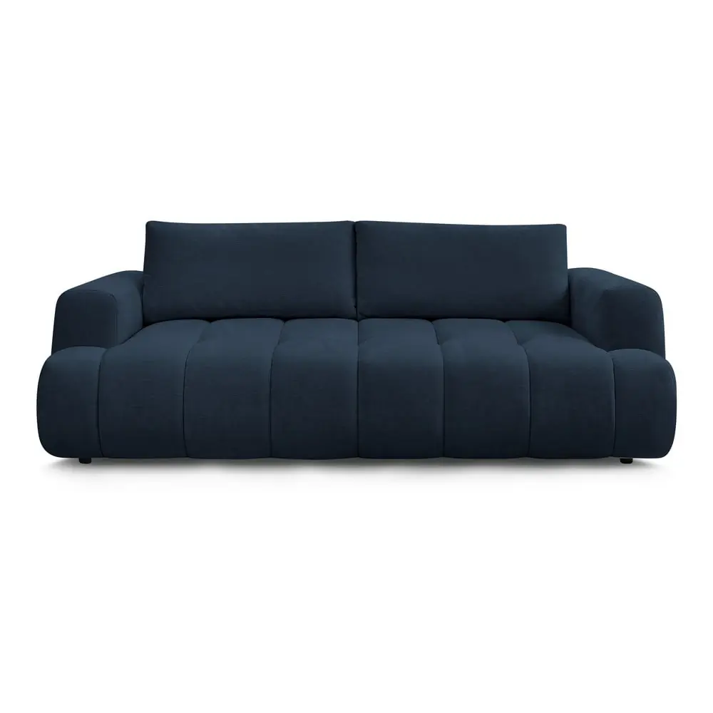 Canapea albastru-închis extensibilă/cu spațiu de depozitare 251 cm Fuji – Bobochic Paris