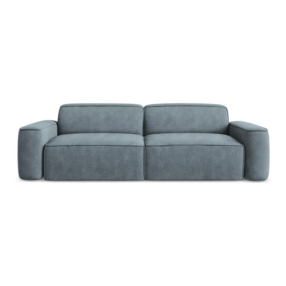 Canapea albastru prăfuit cu tapițerie din chenille 244 cm Omao – Makamii