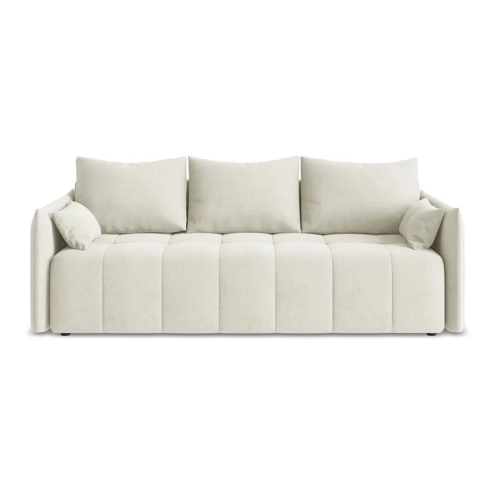 Canapea bej extensibilă/cu spațiu de depozitare 225 cm Moku – Makamii