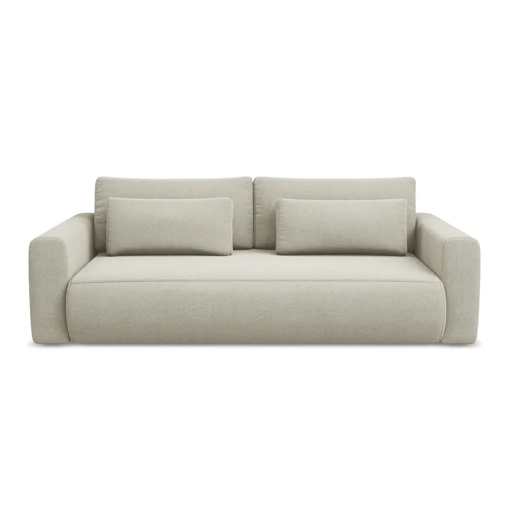 Canapea bej extensibilă/cu spațiu de depozitare 238 cm Kapua – Makamii