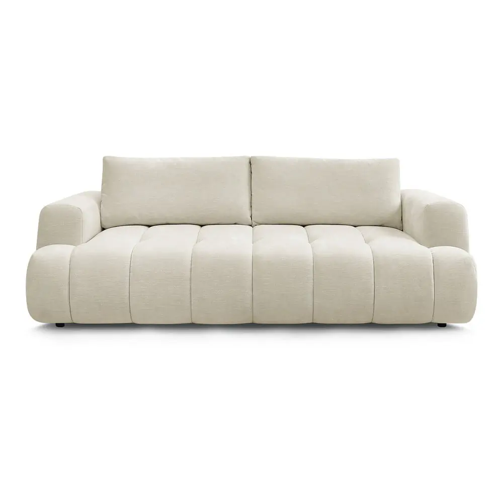 Canapea bej extensibilă/cu spațiu de depozitare 251 cm Fuji – Bobochic Paris