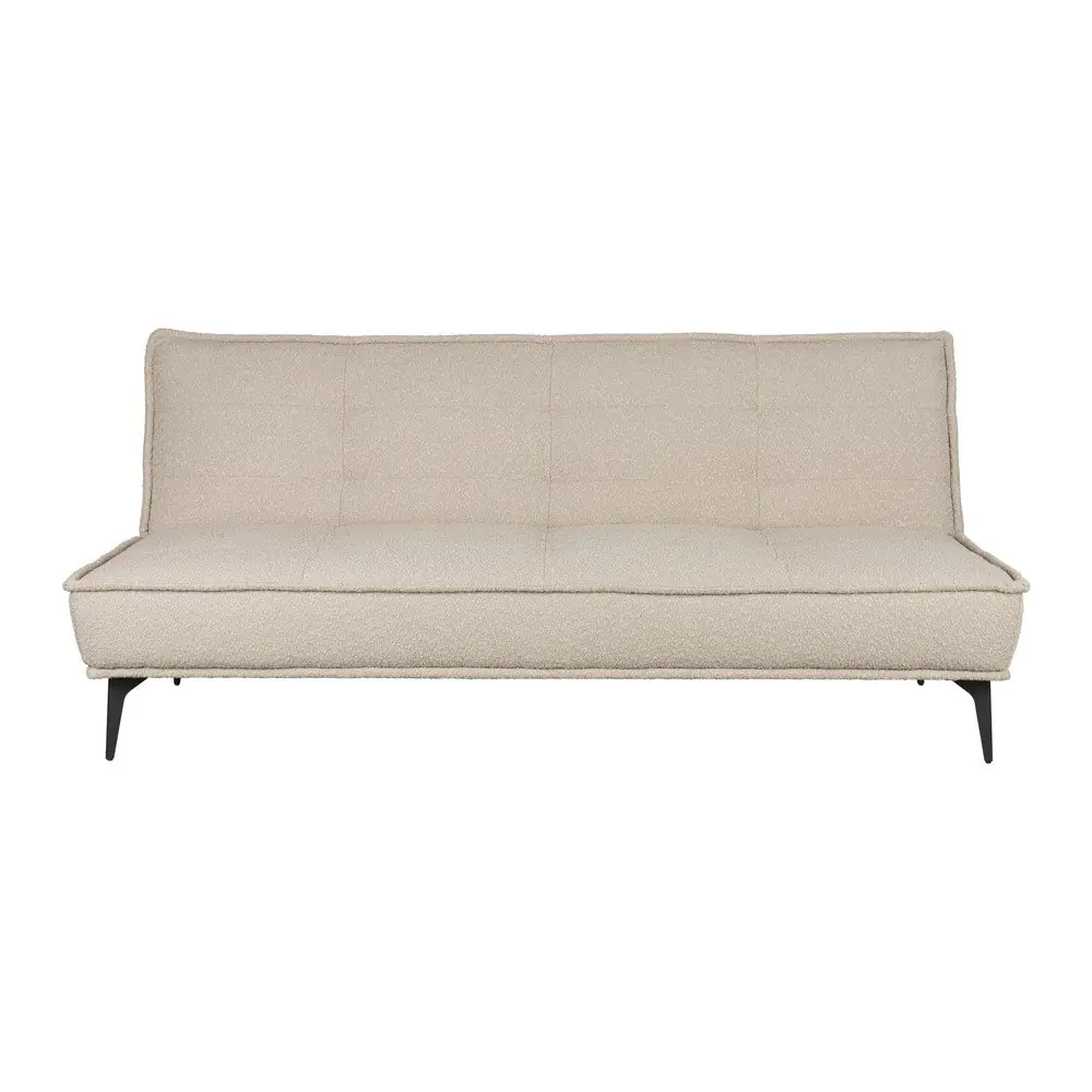 Canapea bej extensibilă cu tapițerie din țesătură bouclé 184 cm Cielke – White Label
