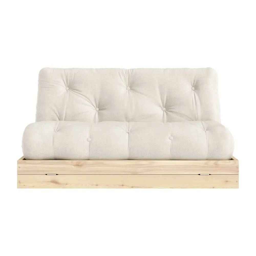 Canapea bej extensibilă cu tapițerie din in 145 cm Flip – Karup Design