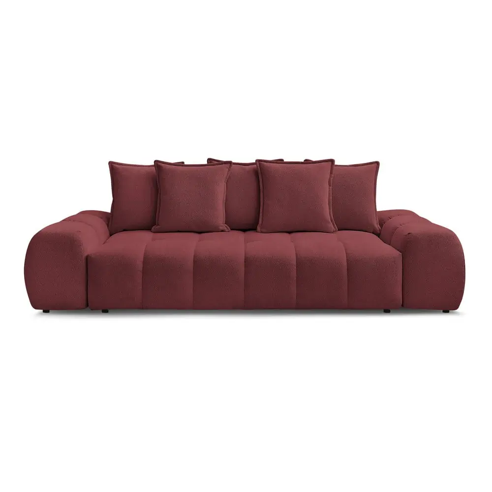 Canapea burgundy cu tapițerie din chenille 278 cm Everest – Bobochic Paris