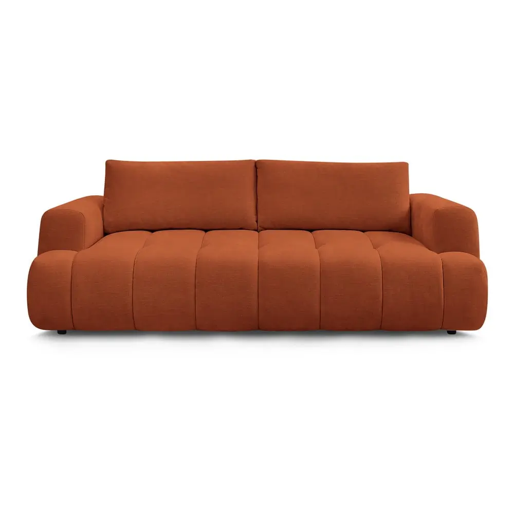 Canapea cărămizie extensibilă/cu spațiu de depozitare 251 cm Fuji – Bobochic Paris