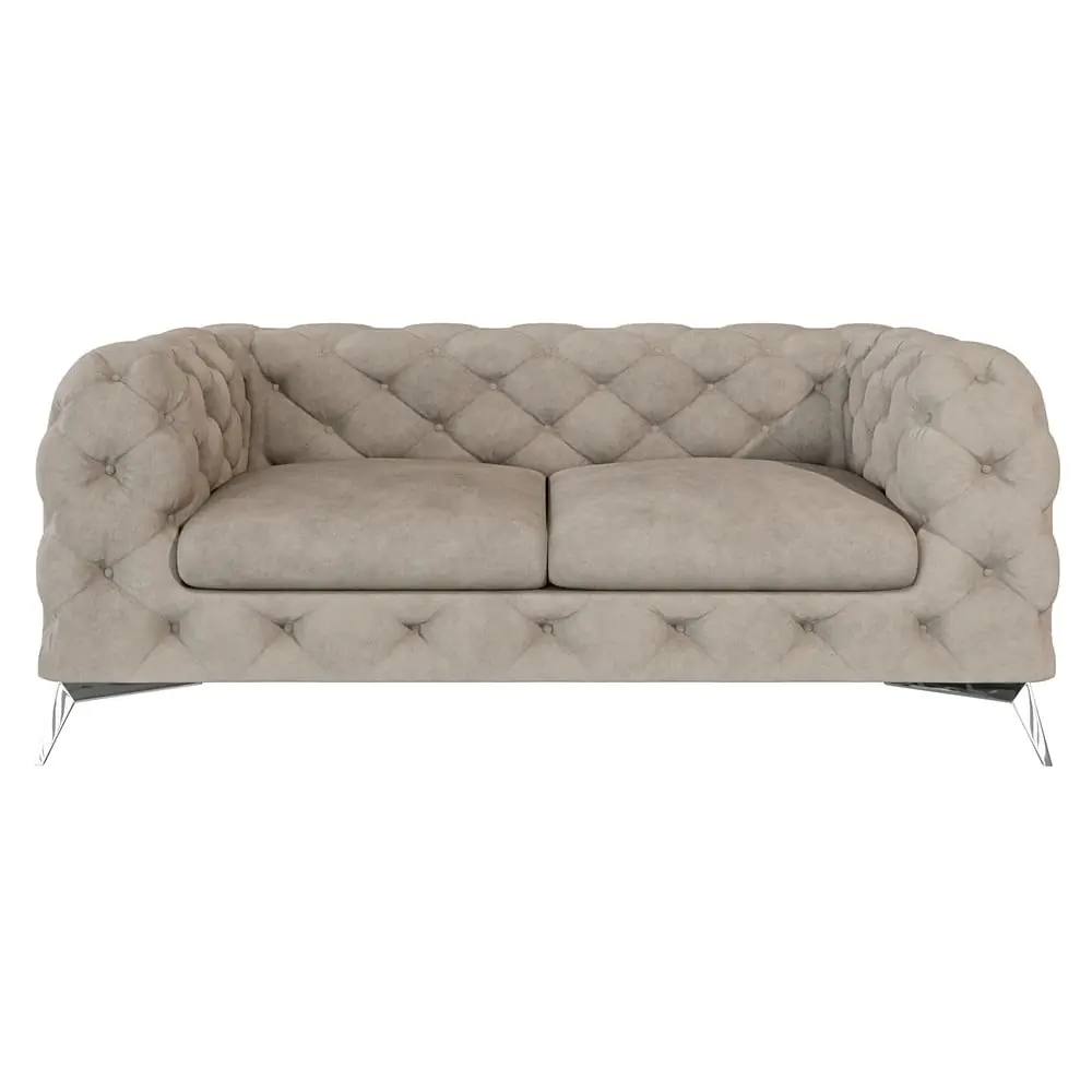 Canapea grej cu tapițerie din catifea 185 cm Chelsea – Ropez