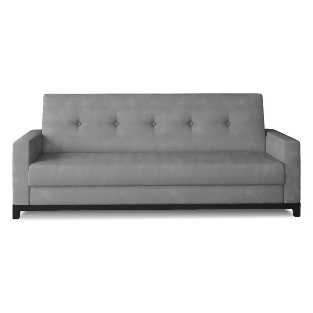 Canapea gri deschis extensibilă/cu spațiu de depozitare cu tapițerie din catifea 216 cm Selene – ELTAP