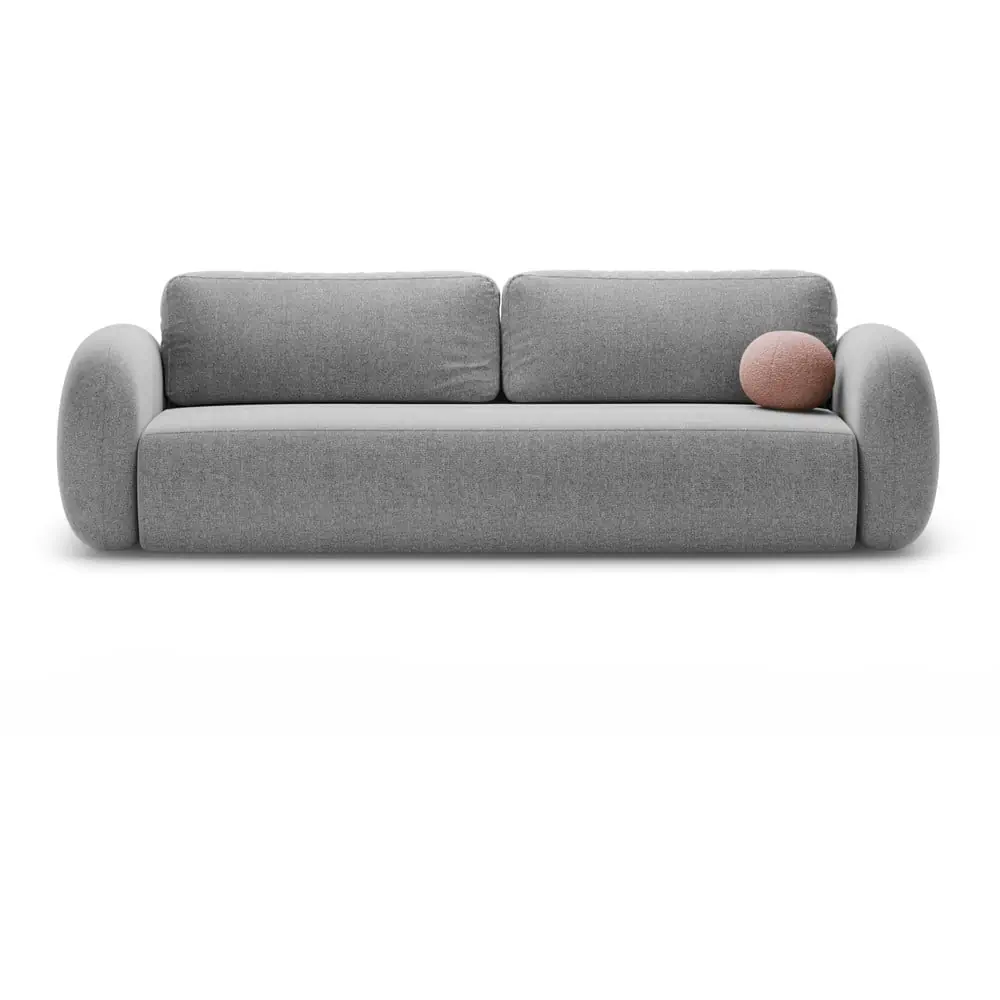 Canapea gri deschis extensibilă/cu spațiu de depozitare cu tapițerie din chenille 262 cm Tonale – Cosmopolitan Design