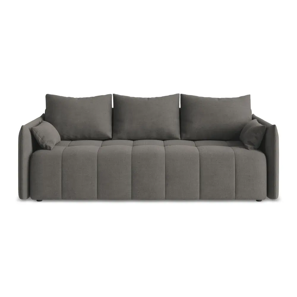 Canapea gri închis extensibilă/cu spațiu de depozitare 225 cm Moku – Makamii