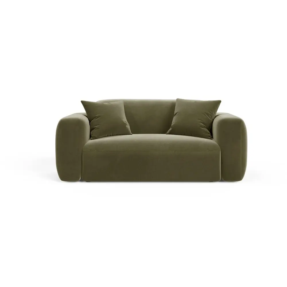 Canapea kaki cu tapițerie din catifea 180 cm Strino – Cosmopolitan Design