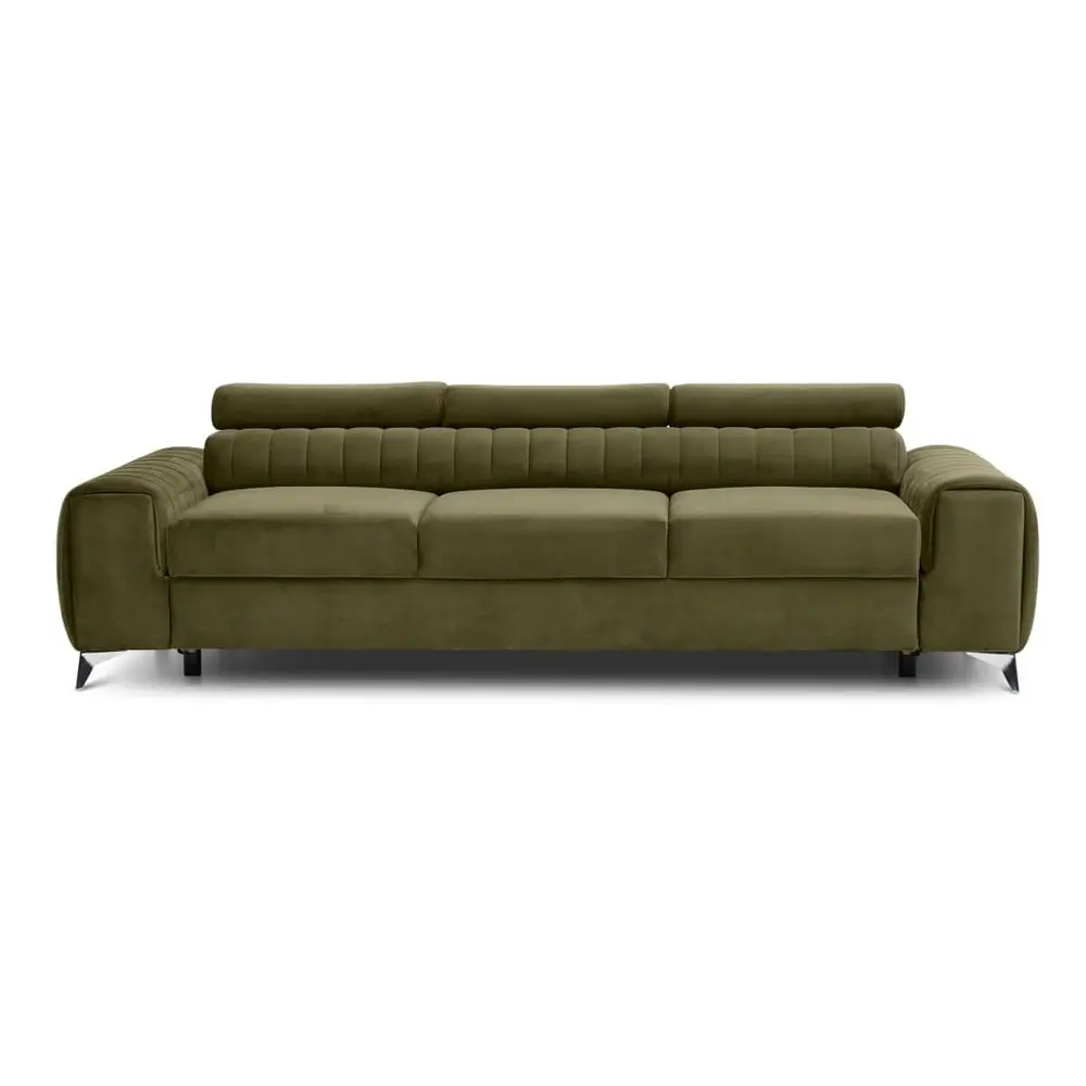 Canapea kaki extensibilă cu tapițerie din catifea 261 cm Laurence – ELTAP