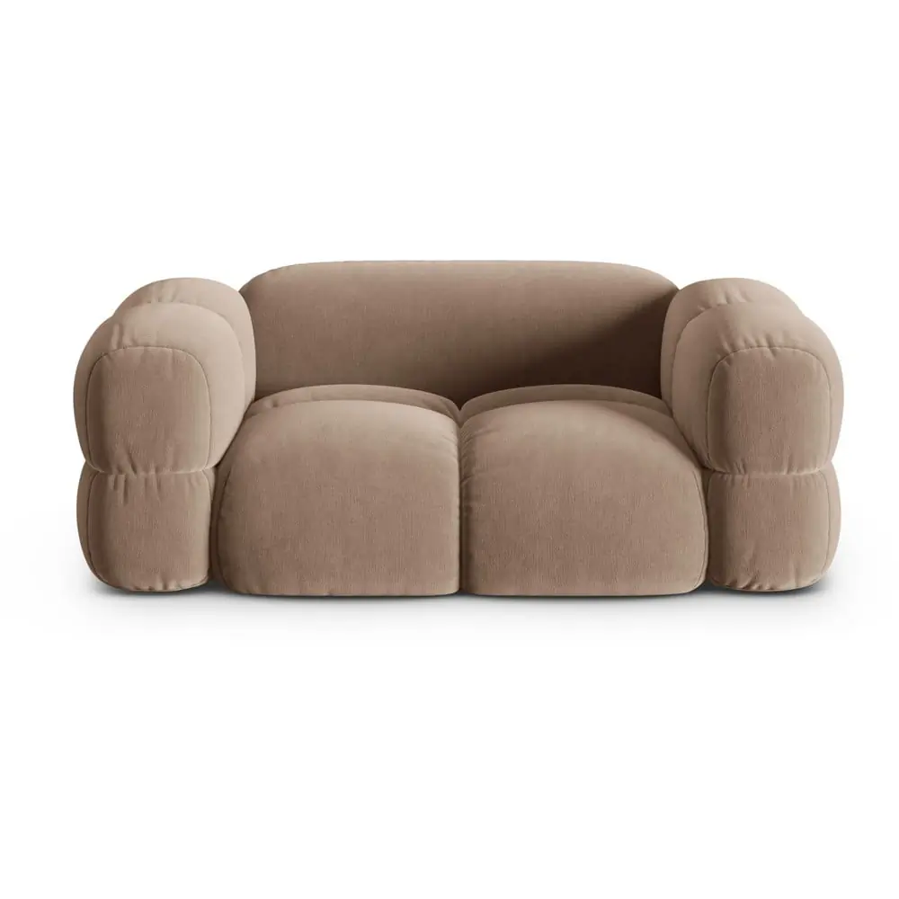 Canapea maro cu tapițerie din catifea 180 cm Loretto – Cosmopolitan Design