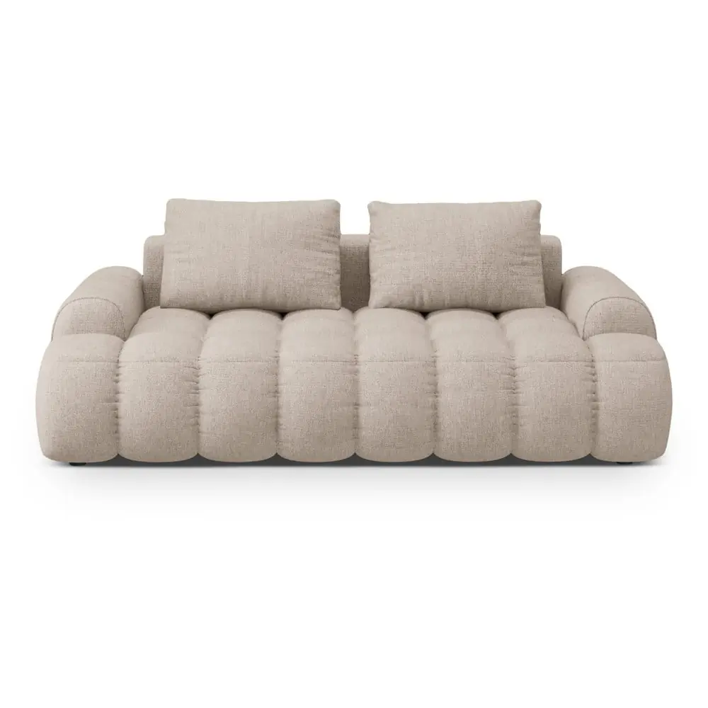 Canapea maro deschis 200 cm Linz – Cosmopolitan Design