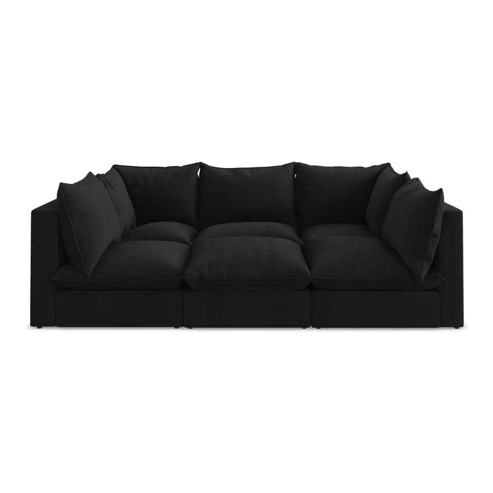 Canapea neagră 255 cm Manao – Makamii